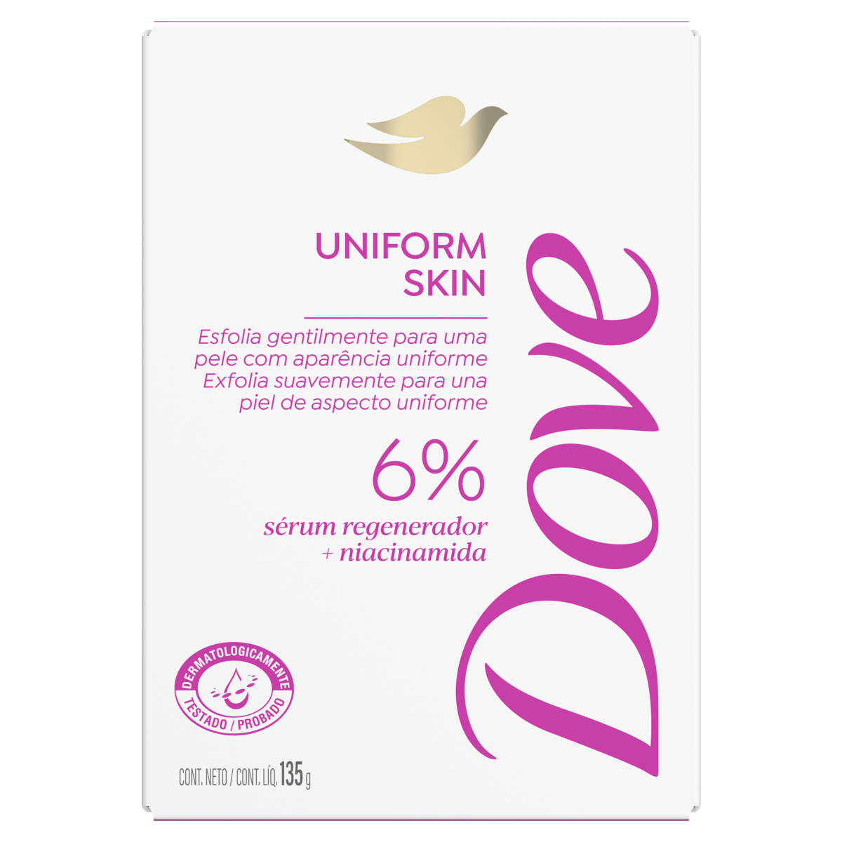 Sabonete Barra Dove Uniform Skin Caixa 135g