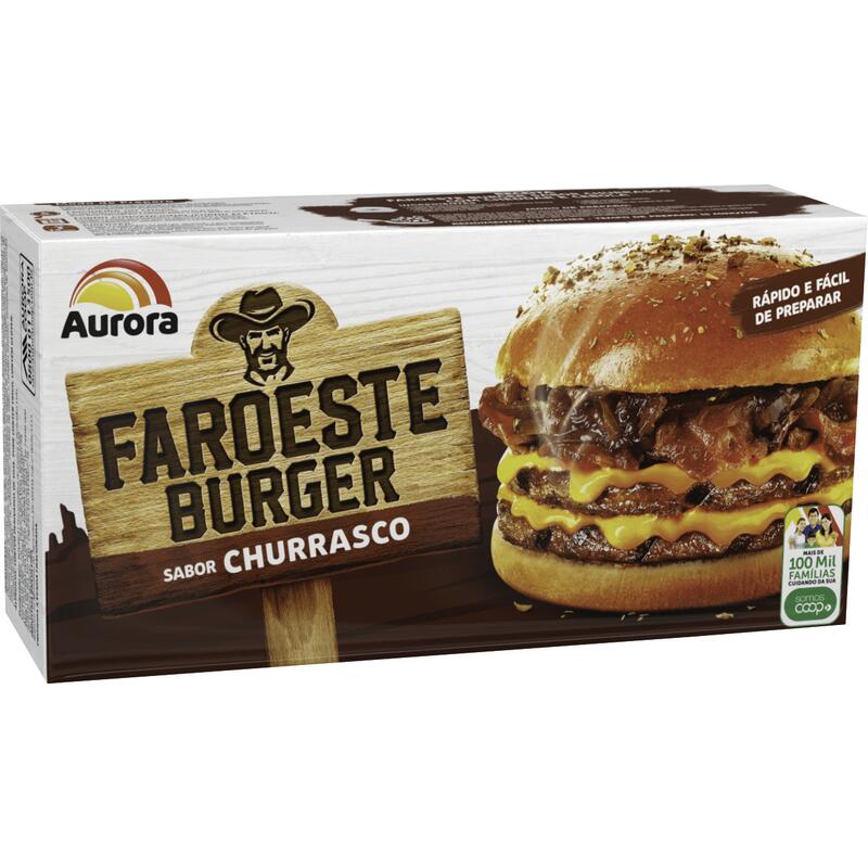 Hamburguer Faroeste Sabor Churrasco Aurora 672g