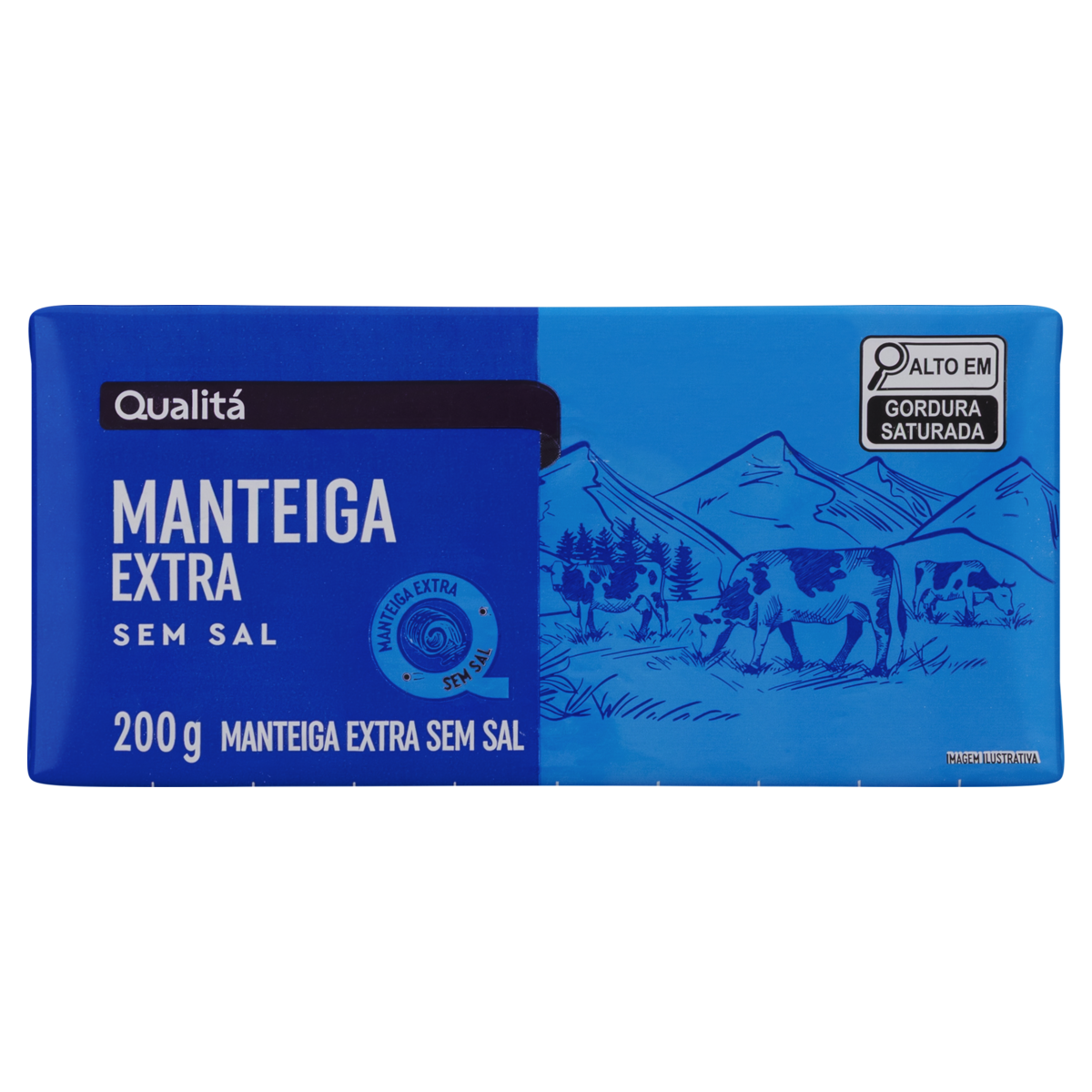 Manteiga Extra sem Sal Qualitá 200g