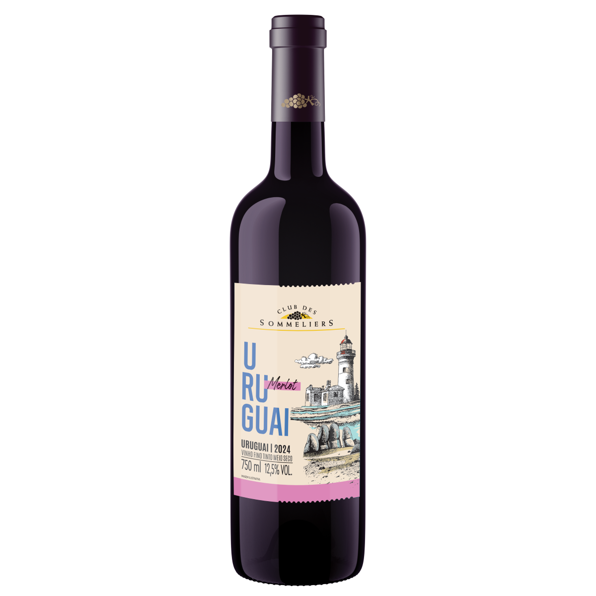Vinho Tinto Uruguaio Clube Des Sommeliers Merlot 750ml