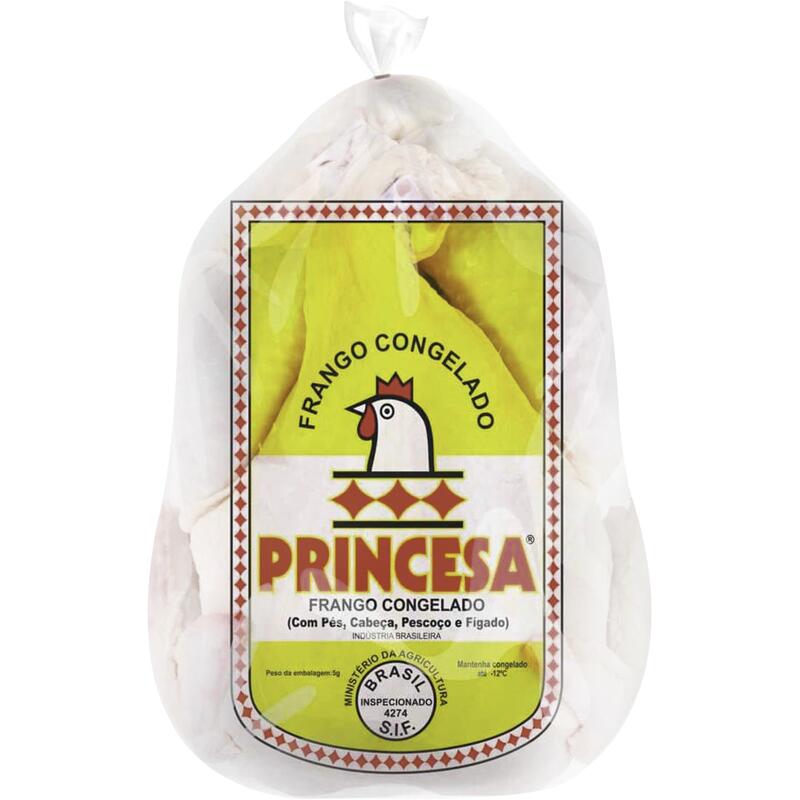 Frango Inteiro Princesa Congelado Preço por quilo no pacote