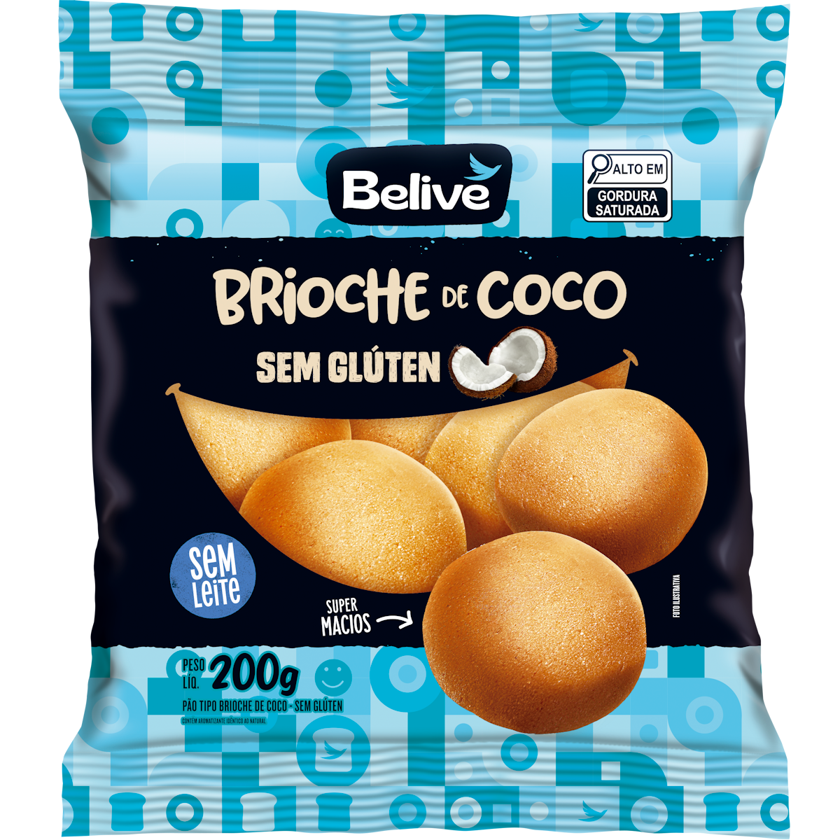 Brioche de Coco Sem gluten Belive 200g