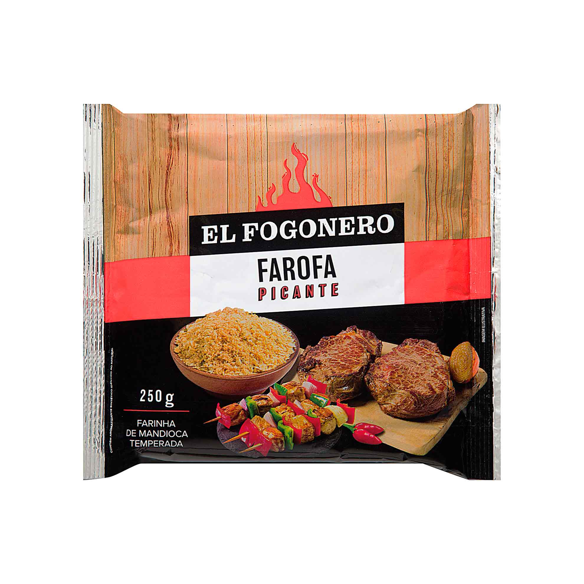 Farofa de Mandioca Picante Temperada El Fogonero 250g