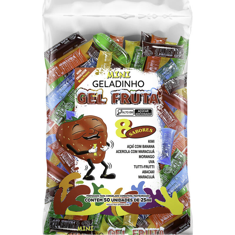 Geladinho Gel Fruta 50x25ml