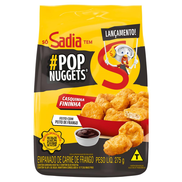 Empanado SADIA #Pop Nuggets Frango Congelado 275g