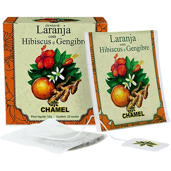Chá Chamel 15g - Laranja com Hibisco
