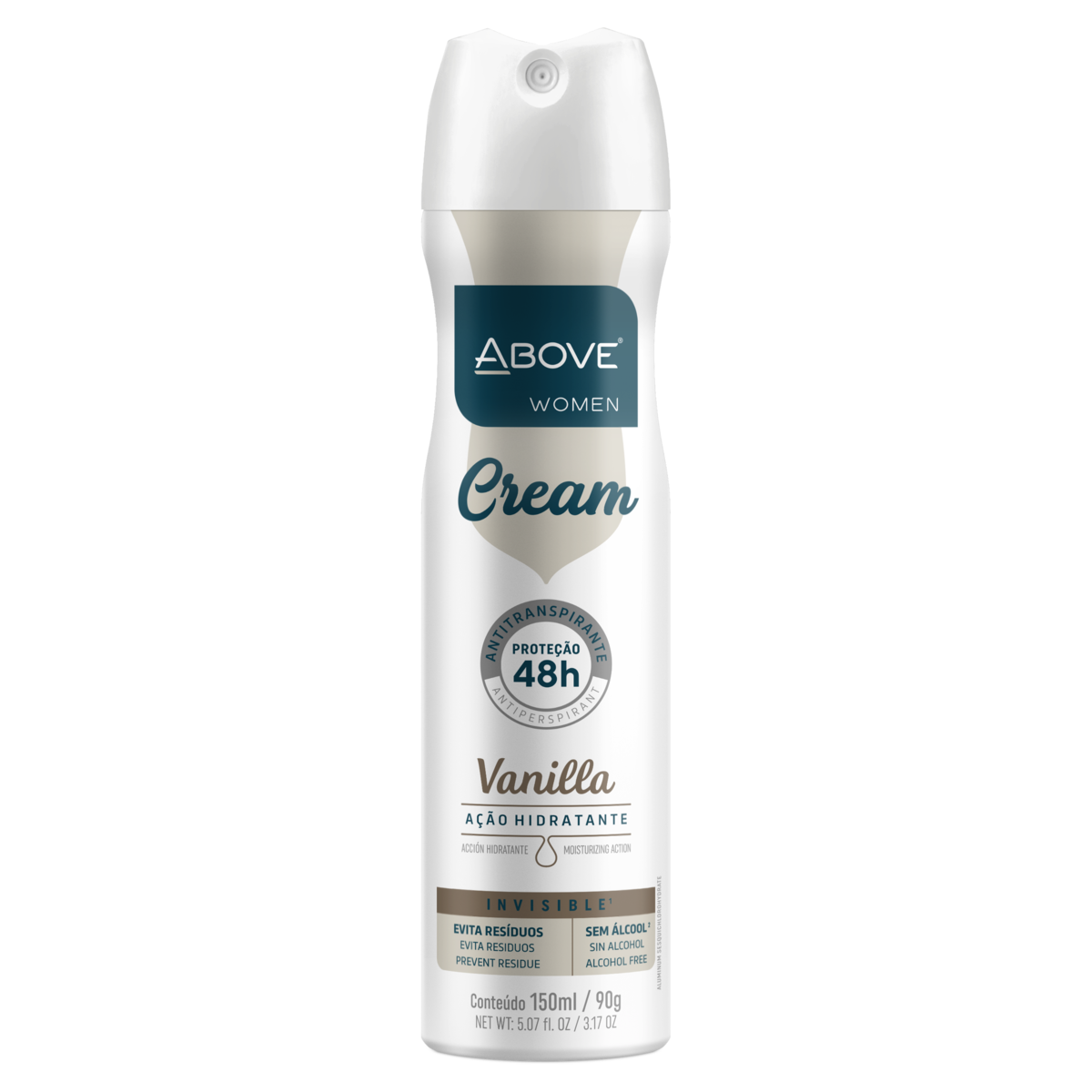 Antitranspirante Aerossol Invisible Vanilla Above Women Cream 150ml Spray