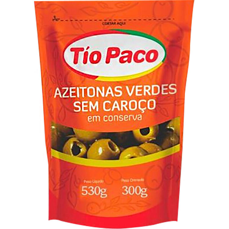 Azeitona Verde Tio Paco Sem caroço 300g