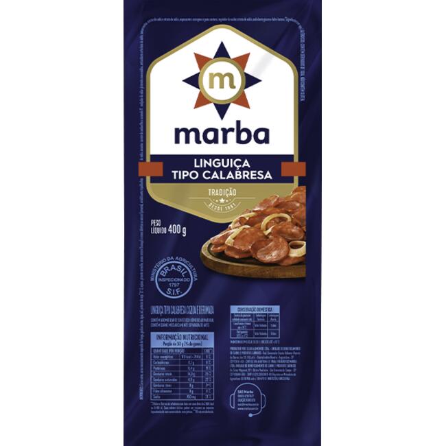 Linguiça Calabresa Marba Resfriada Defumada 400g