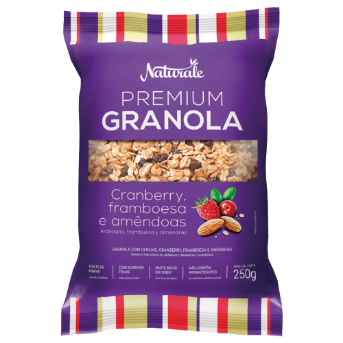 Granola Naturale Premium Cranberry/framboesa/amêndoas 250g