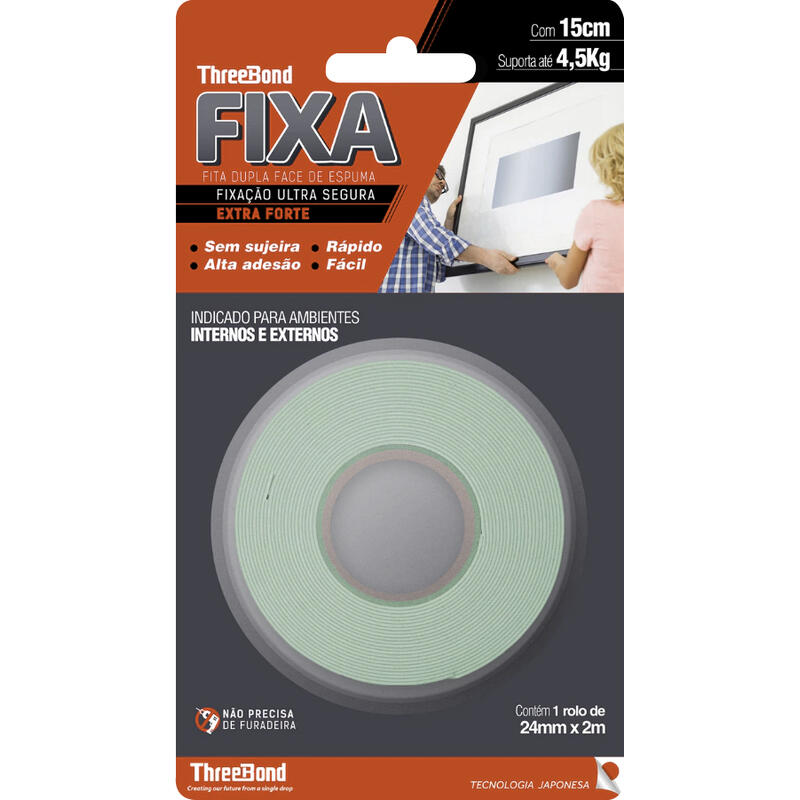 Fita Dupla Face Three Bond 24mmX2m un