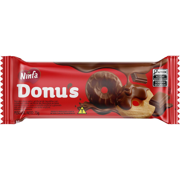 Biscoito Donus Ninfa 75g - Rosca - Chocolate
