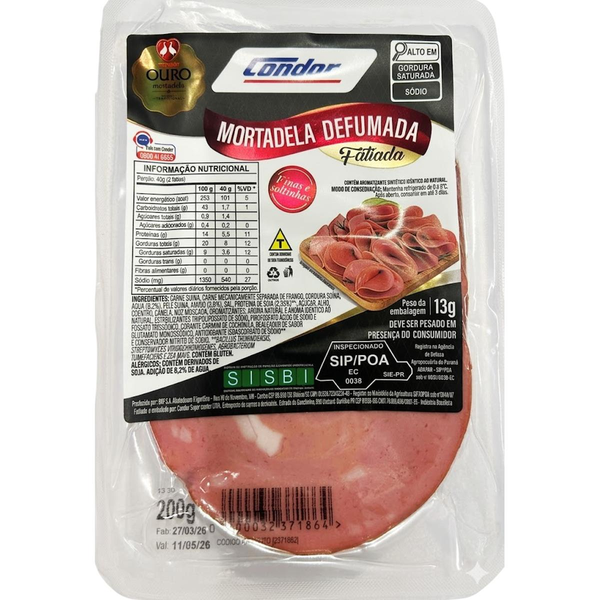 Mortadela Ouro Perdigão 200g - Fatiada