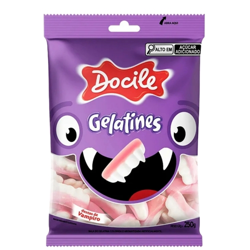 Bala Docile Gelatina Dentes Vampiro 250g
