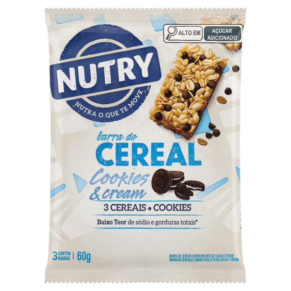 Barra de Cereal Nutry 66g - Cookies & Cream
