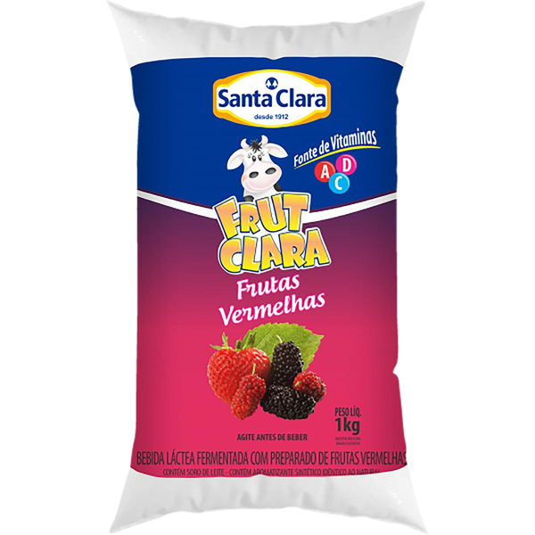 Bebida Láctea Santa Clara 1kg - Frutas Vermelhas - Sachê
