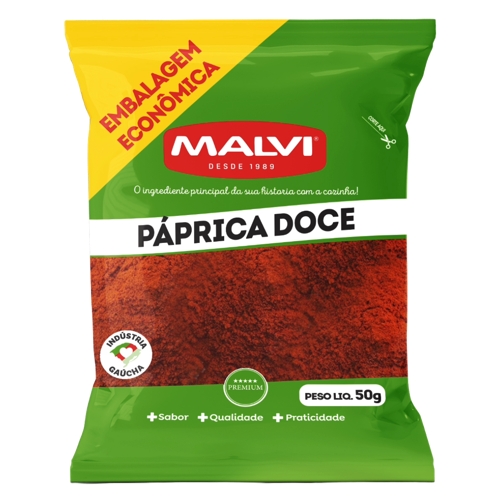 Tempero Malvi Páprica Doce Embalagem Econômica 50g