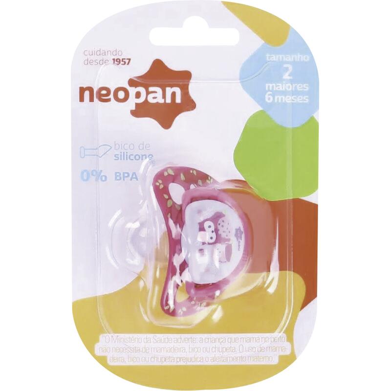 Chupeta Infantil Ortodôntica Neopan Tam 2 Color Rosa Un