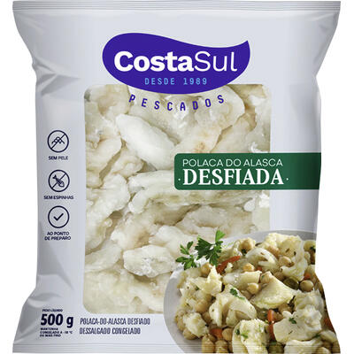 Peixe Polaca Costa Sul Desfiada 500g