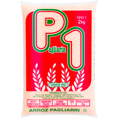 Arroz Pagliarin Branco Polido 2kg
