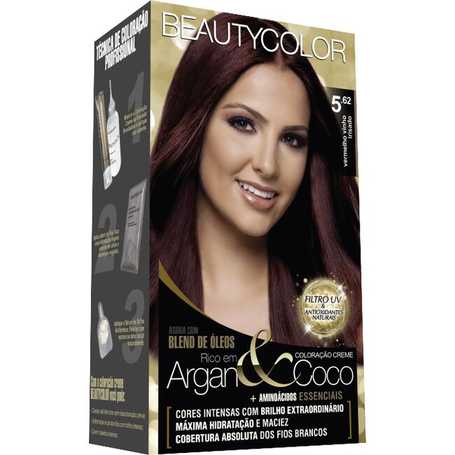 Tintura para Cabelo Beauty Color 5.62 Kit