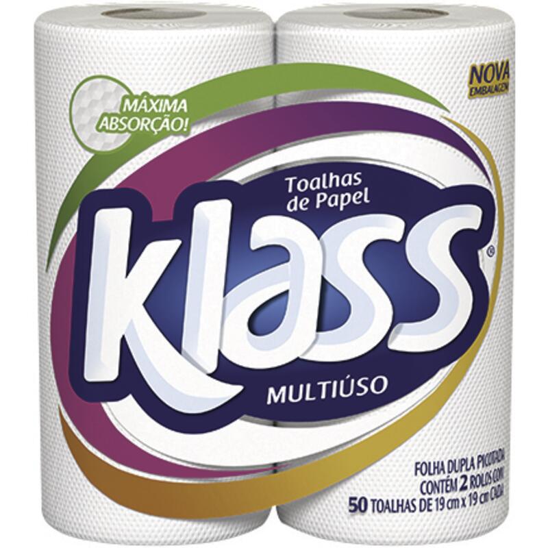 Toalha de Papel Klass 50 folhas 2 rolos