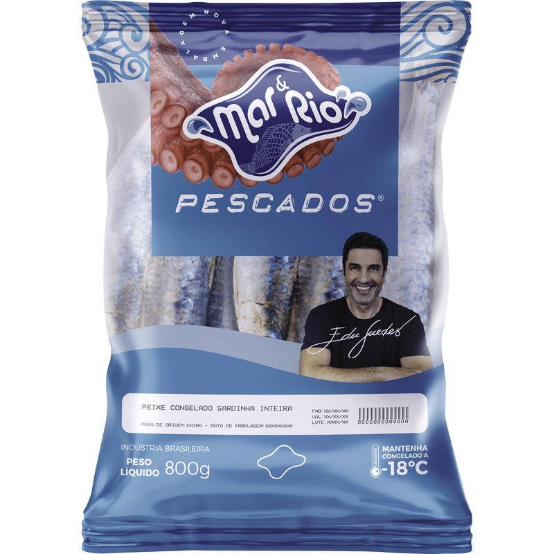 Peixe Sardinha Inteira Mar & Rio Congelado 800g