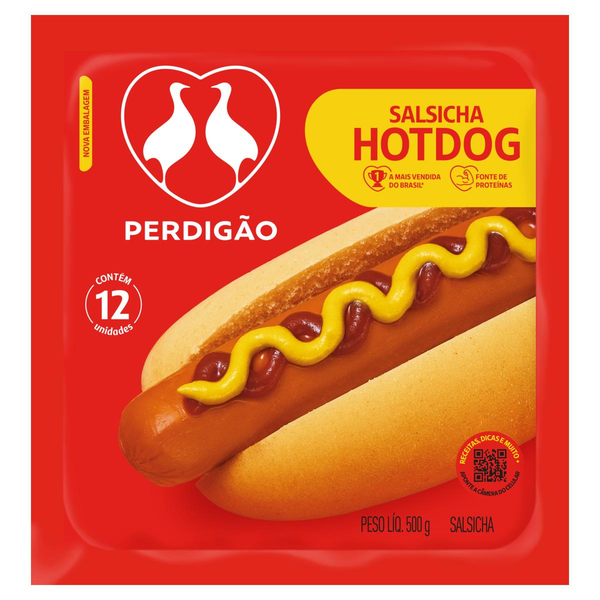 Salsicha Hot Dog Perdigão Cry-o-vac 500g