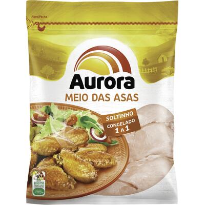 Meio da Asa de Frango Aurora Congelada 3kg