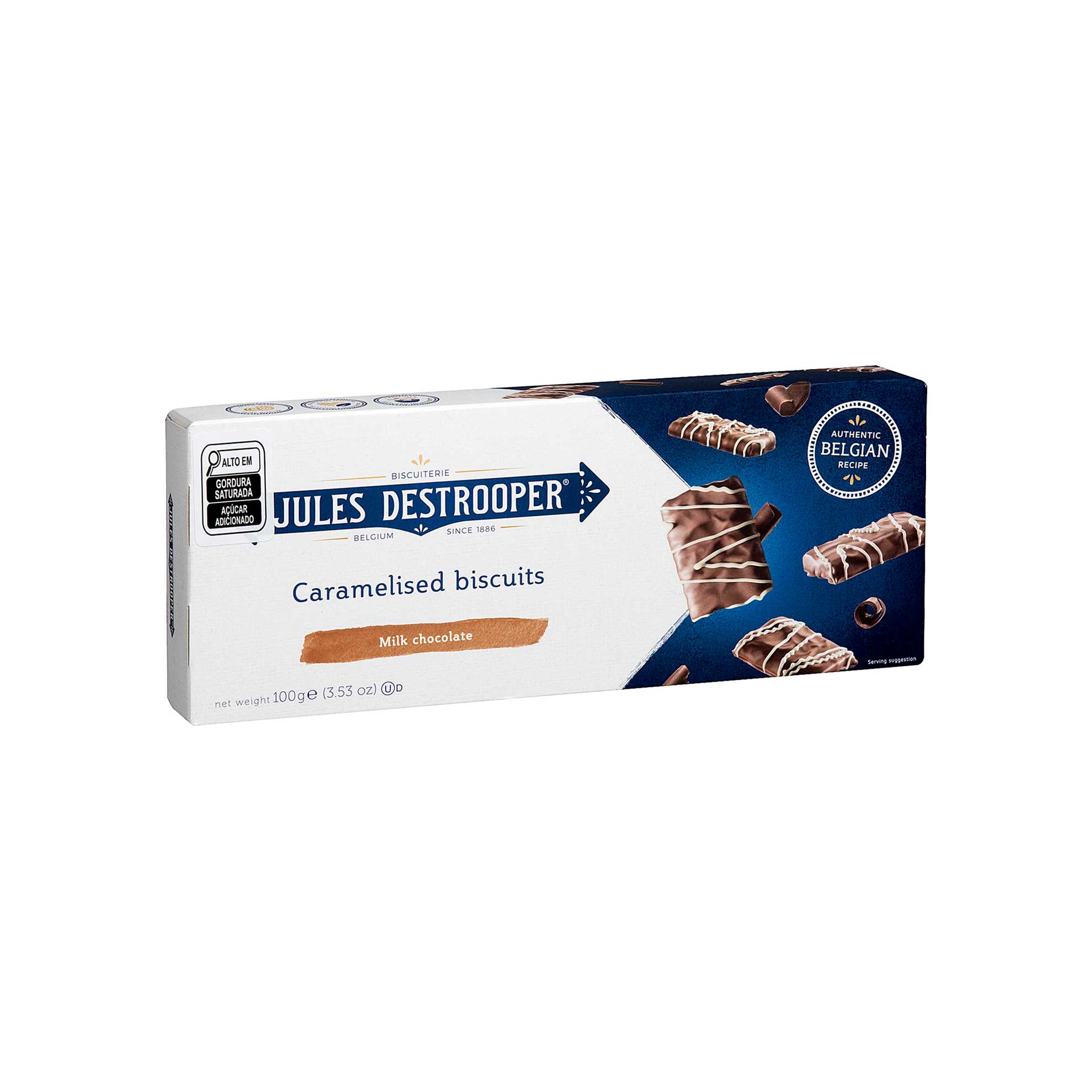 Biscoito Jules Destrooper Caramelised Milk Chocolate 100g