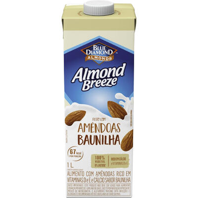 Alimento Almond Breeze Amêndoas e Baunilha Zero Lactose 1L