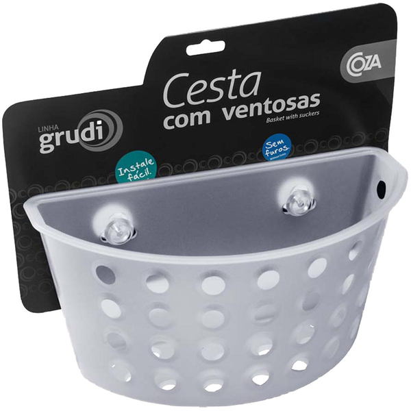 Cesta Coza Com Ventosa - Natural - Ref. 10812/0001
