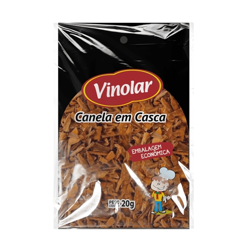Canela Em Casca Vinolar Embalagem Econômica 20g.