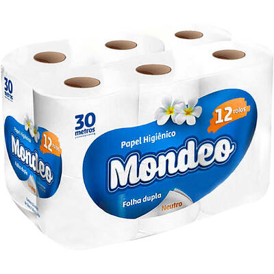 Papel Higiênico Mondeo FDAQ 30M 12 rolos