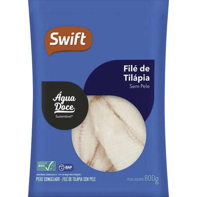 Filé de Tilápia sem Pele Swift 800g