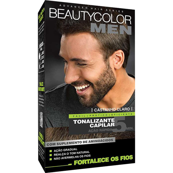 Coloração Beautycolor Men - Sem Amônia - Castanho Claro