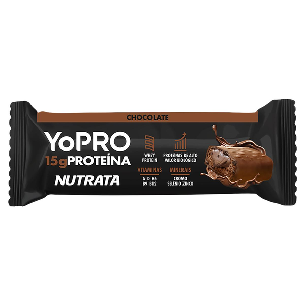 Barra de Proteína Yopro Chocolate Nutrata Pacote 55g