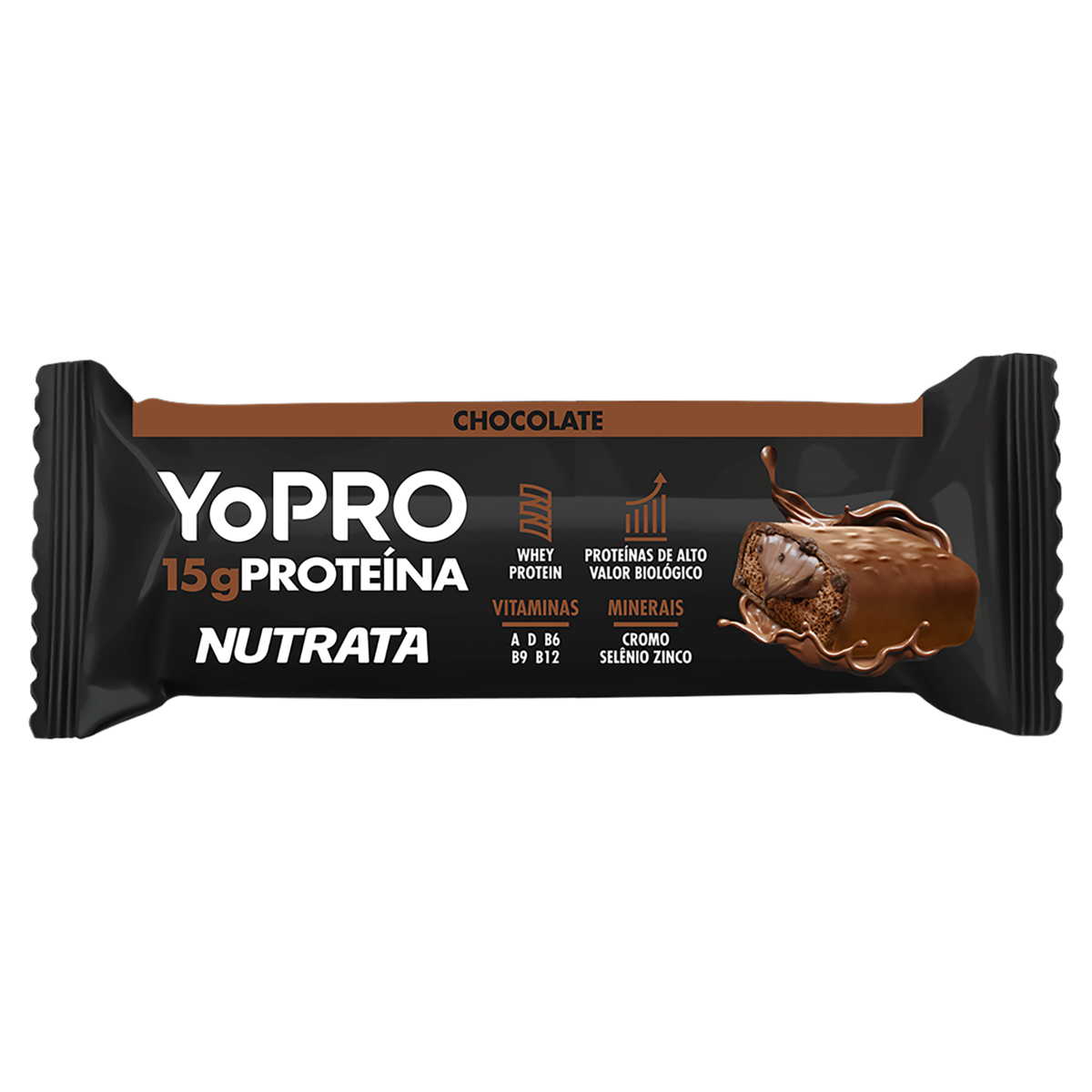 Barra de Proteína Yopro Chocolate Nutrata Pacote 55g