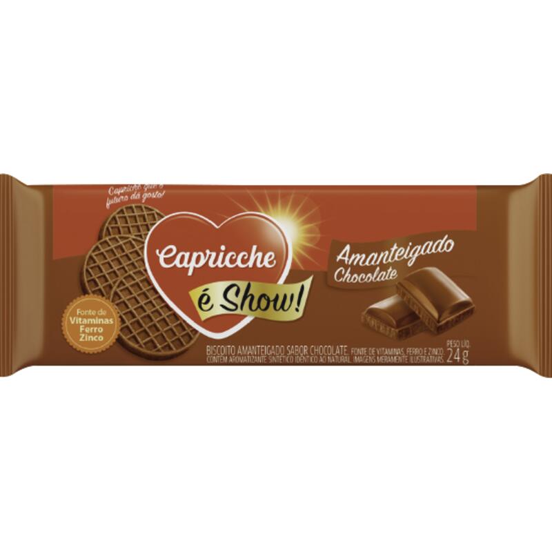 Biscoito Amanteigado Capricche Chocolate 24g