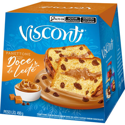 Panettone VISCONTI Doce de Leite com Gotas de Chocolate 450g