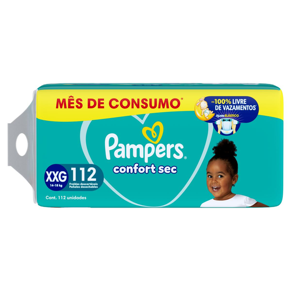 PAMPERS Confort Sec Fralda XXG 112un
