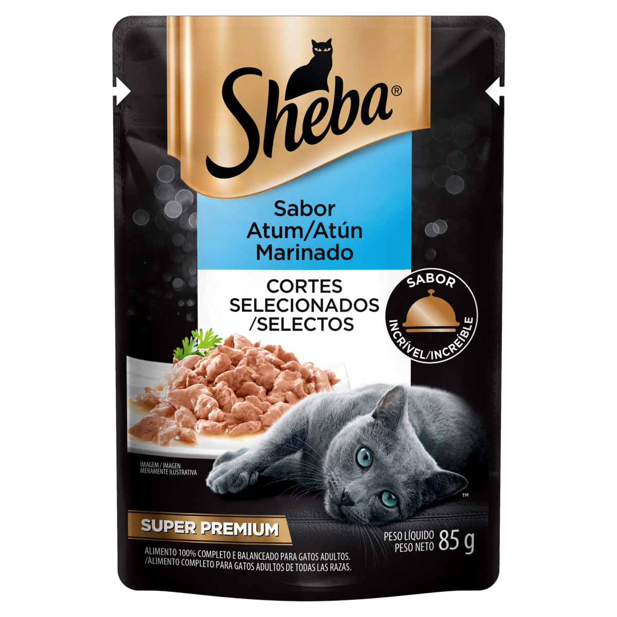 Alimento Sheba Para Gatos Adulto Atum Marinado Sachê 85g
