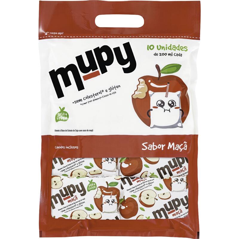 Alimento À Base de Soja Mupy Maçã 10x200ml
