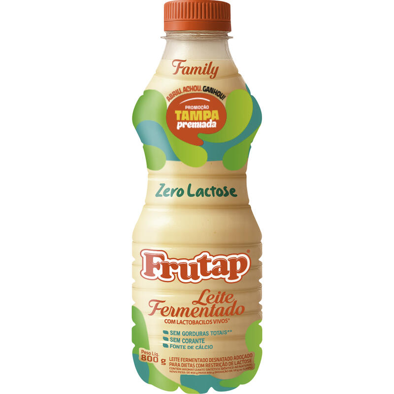 Leite Fermentado Frutap Family Zero Lactose 800g