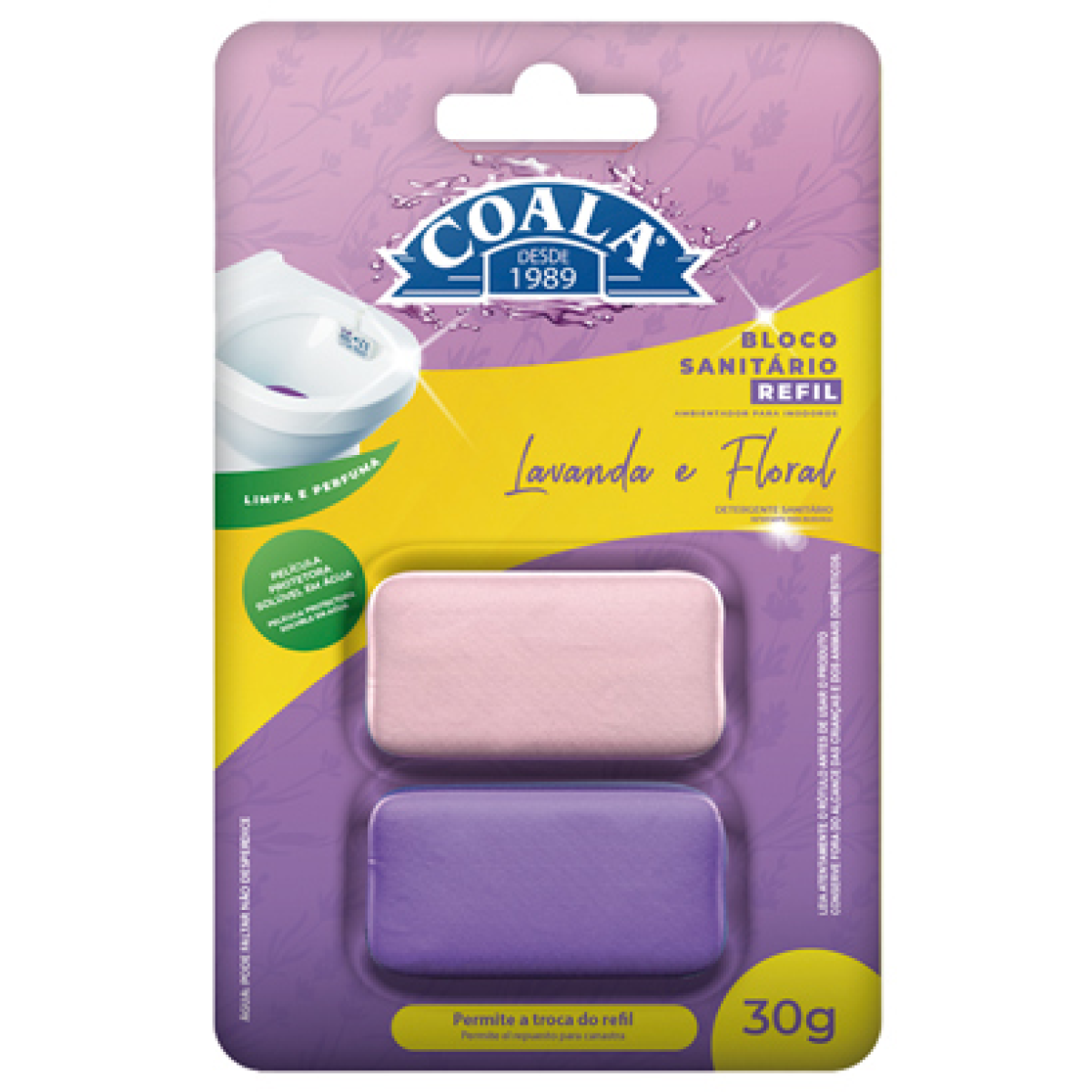 Refil Bloco Sanitário Floral e Lavanda Coala 30g