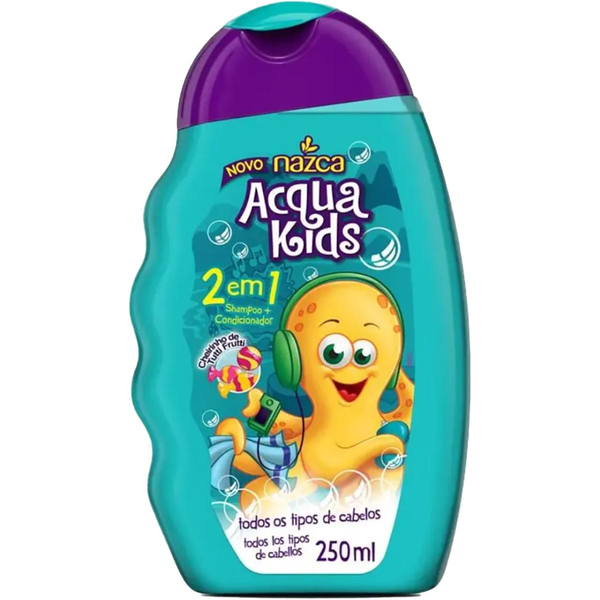 Shampoo Acqua Kids 250ml - Tutti Frutti - 2 em 1