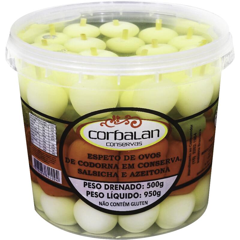 Ovo de Codorna em Conserva Corbalan Misto 500g