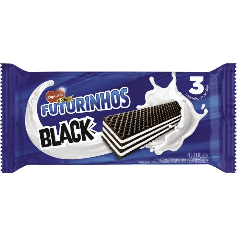 Biscoito Wafer Futurinhos Black 80g