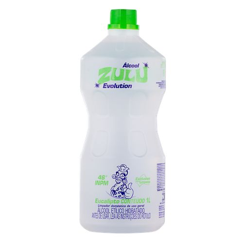 Álcool Líquido 46º INPM Bactericida Eucalipto Zulu Frasco 1l