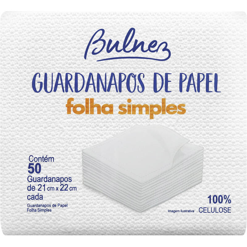 Guardanapo de Papel Bulnez 21cmX22cm 50 un
